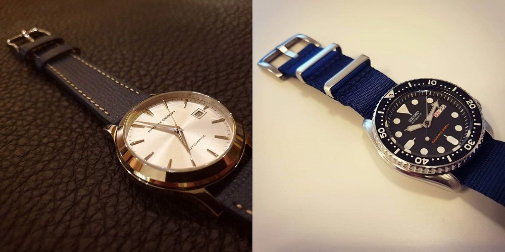 Vario Italian Leather & Single-pass Nato rannekkeet