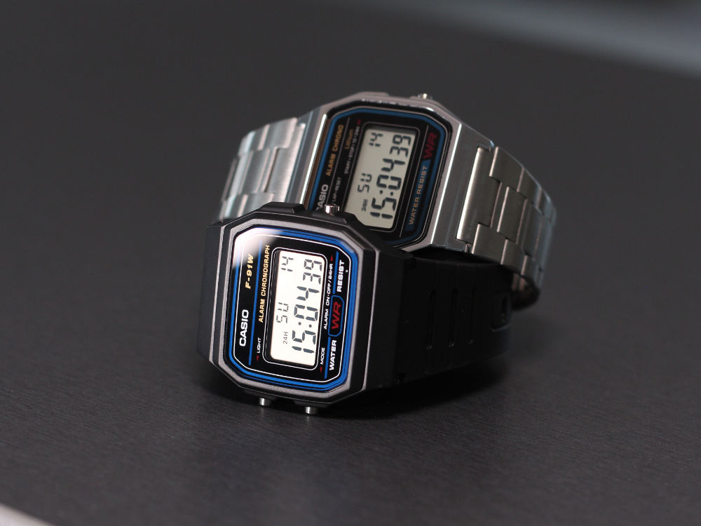 Casio F-91W on inttikellojen klassikko.